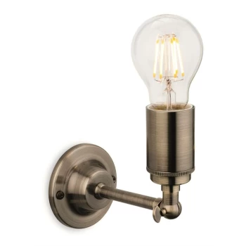 Image of Firstlight Indy - 1 Light Indoor Candle Wall Light Antique Brass, E27
