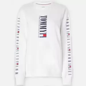 Image of Tommy Jeans Womens Relaxed Archive Crew - White - M
