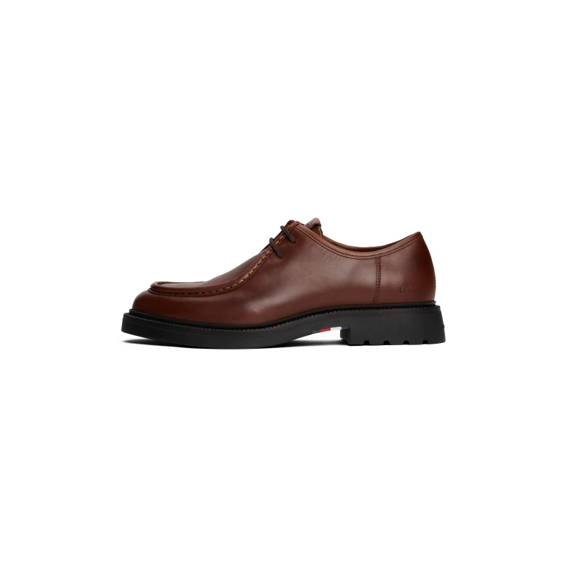 Image of Tommy Hilfiger Mens Leather Moc Toe Formal Shoes Moc Toe Shoes 7 (41) Brown 11223205270