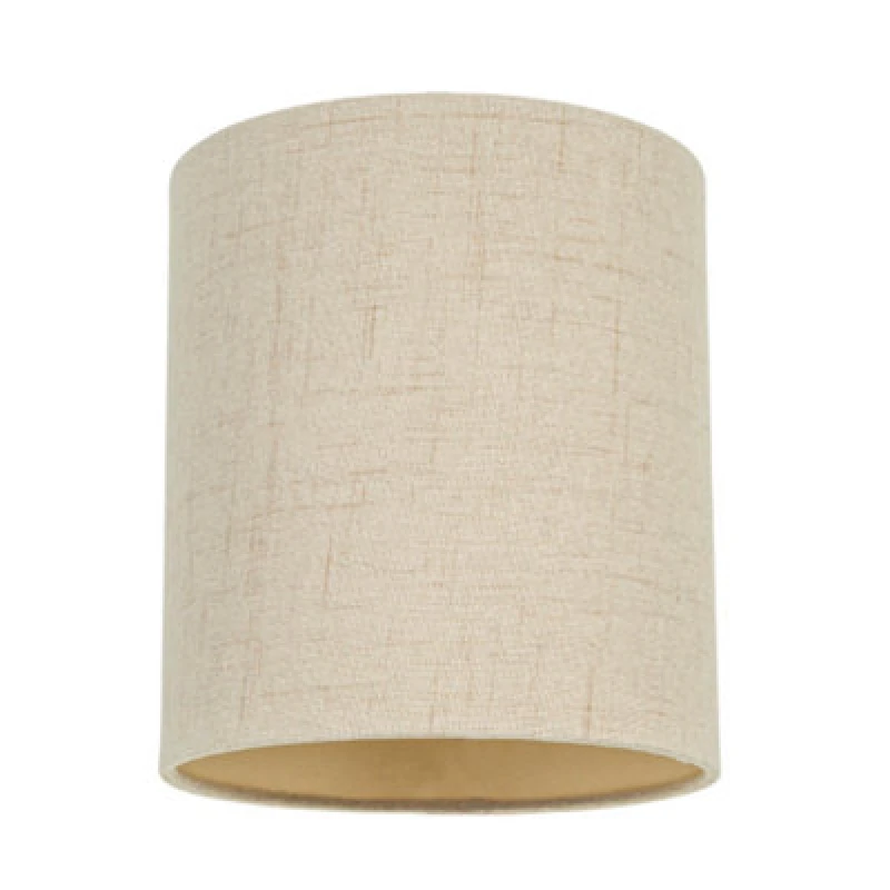 Image of Happy Homewares Contemporary And Sleek Taupe Linen Fabric 6 Cylindrical Lamp Shade 60W Maximum