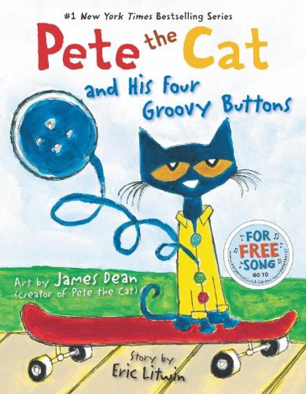 Image of Pete the Cat and His Four Groovy Buttons by Eric Litwin Hardback