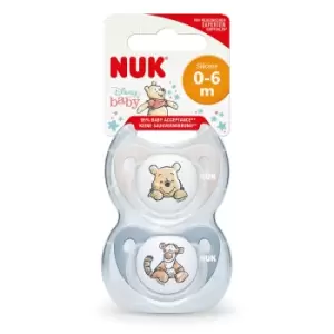 Image of NUK Winnie The Pooh Silicone Soothers 0-6 Months Boy