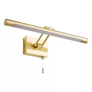 Image of Spa Chai LED Picture/Mirror Light 8W with Pull Switch Warm White Satin Brass