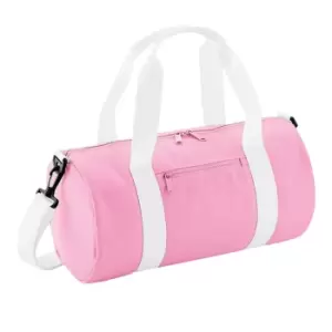 Image of Bagbase Mini Barrel Shoulder Bag (One Size) (Classic Pink/White)