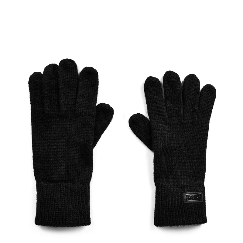 Image of Barbour International Sensor Knitted Gloves Black BK11 male L