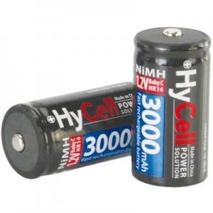 image of HyCell HR14 C battery (rechargeable) NiMH 3000 mAh 1.2 V 2 pc(s)