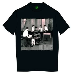 Image of The Beatles - 1962 Studio Session Unisex Large T-Shirt - Black