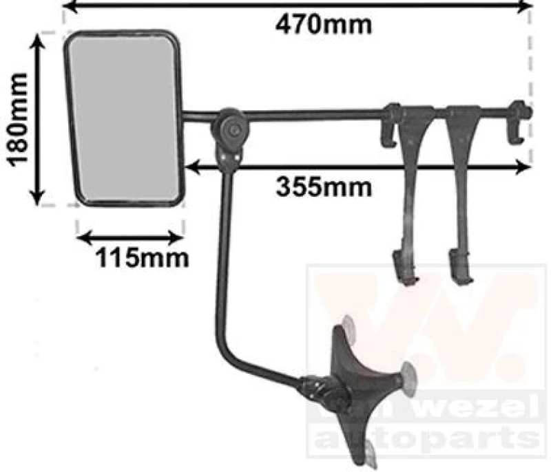 Image of Wing mirror VAN WEZEL 6440