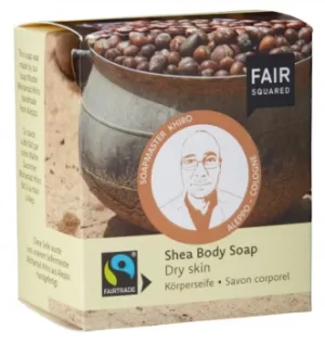 image of Fair Squared Body Soap (Shea) Dry Skin (includes cotton soap bag) 2x80g