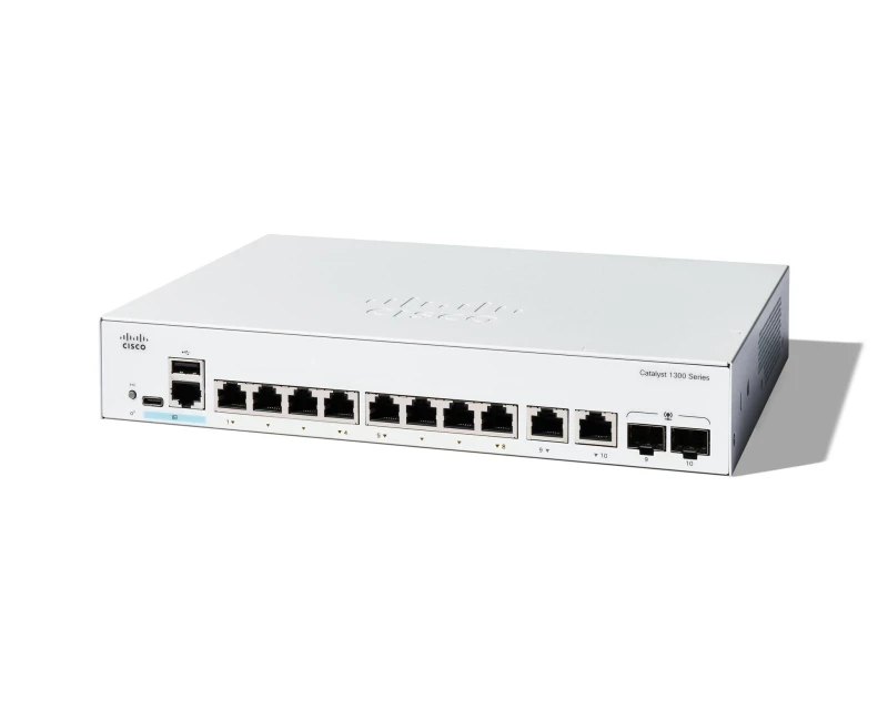 Image of Cisco Catalyst 1300 8p GE Ext PS 2x1G Combo Managed Switch C1300-8T-E-2G