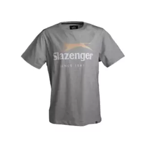 image of Slazenger 1881 Mark Logo T Shirt - Grey