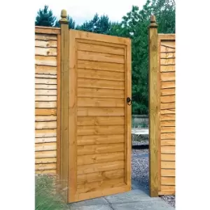 Image of Forestgarden - Forest 3' x 6' Wooden Lap Side Garden Gate (0.91m x 1.83m) - Dip treated