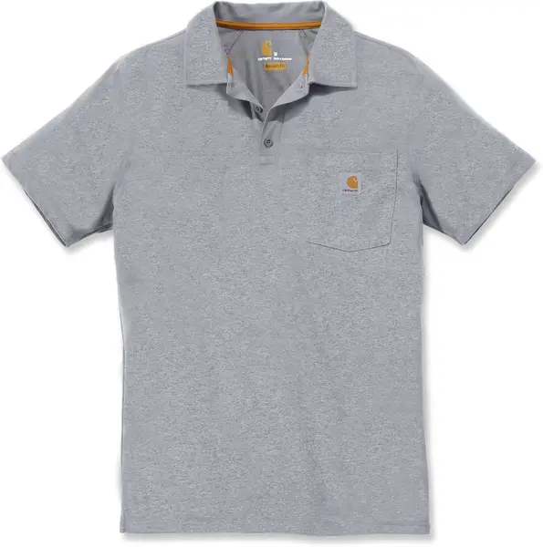 Carhartt Force Delmont Pocket Polo Shirt, grey, Size M