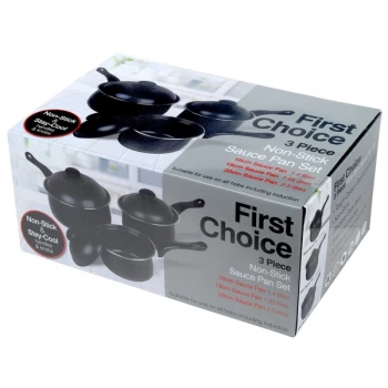 image of Pendeford First Choice Non-Stick Sauce Pan Set 3 Piece