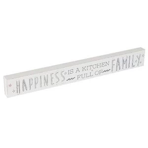 image of Love Life Happiness Is A Kitchen Plaque