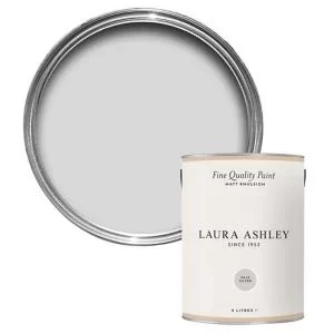Image of Laura Ashley Pale Silver Matt Emulsion Paint, 5L