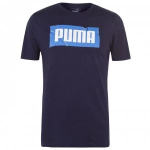 image of Puma Mens World QT T Shirt Mens - Navy