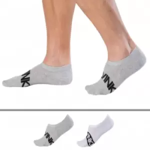 image of Calvin Klein 2-Pack Devin No Show Socks - White - Grey 43/46