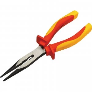 image of Faithfull VDE Insulated Long Nose Pliers 200mm