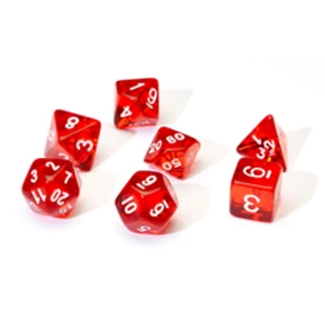 Image of Sirius Dice - Translucent Red Poly Set