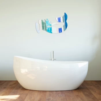 Image of Mermaid - Multicolor Multicolor Decorative Wooden Wall Accessory