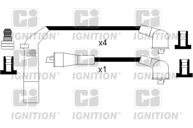 Image of QUINTON HAZELL Ignition lead set QUINTON HAZELL XC342