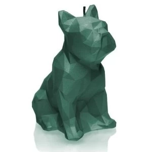 Image of Aligator Green Low Poly Bulldog Candle