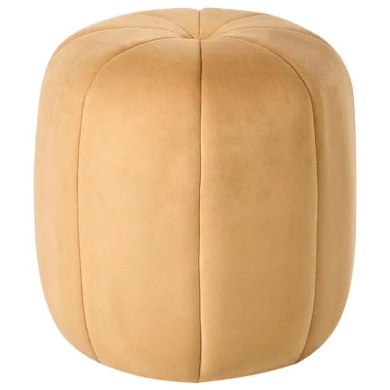 Image of Beliani Pouffe Selby Velvet Mustard