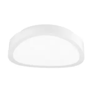 Image of Netlighting Merano Bay 75cm Integrated LED Semi Flush Light White Iron, Glass Le