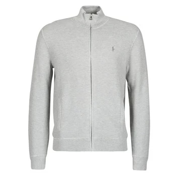 Image of Polo Ralph Lauren PULL GILET ZIPPE TEXTURE EN COTON PIMA MAILLE TEXTURE LOGO PONY mens in Grey - Sizes EU S,EU M,EU L