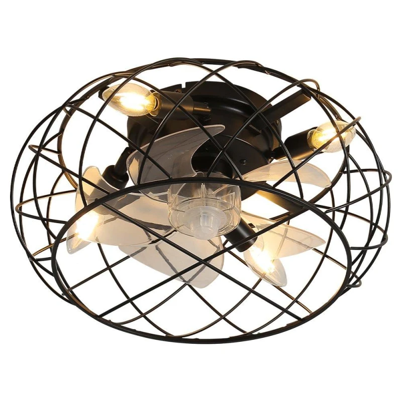 Image of Kabinet UK Black Cage Ceiling Fan Light Black unisex One size