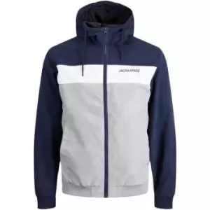 Image of Jack and Jones Rush Hooded Bomber Jacket - Blue