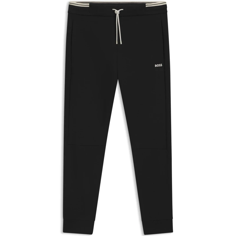 Image of Boss Mens HBG Zone Jog Soft Cotton-Blend Jogging Bottoms Black male XS