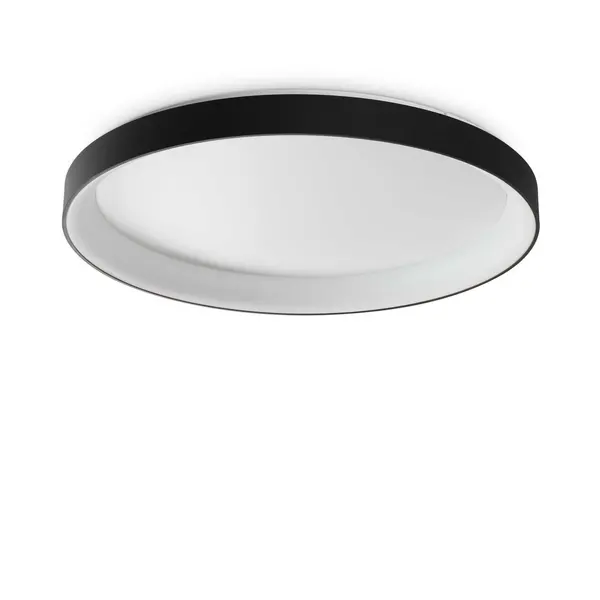 Image of Ziggy Integrated LED Semi Flush Light Black 9600Lm 3000K