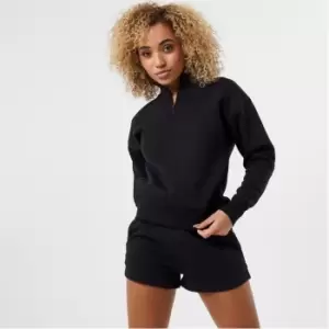 Image of USA Pro Quarter Zip Top Womens - Black