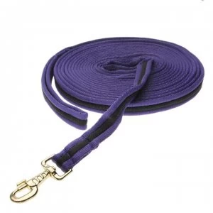 Image of Kincade Two Tone Padded Lunge Rein - Purple/Black