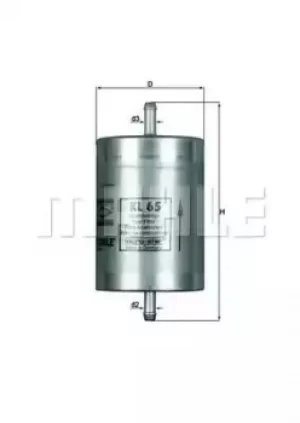 image of Fuel Filter KL65 78728263 by MAHLE Original