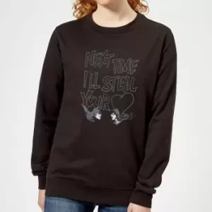 Image of Batman Steal Your Heart Womens Sweatshirt - Black - M - Black