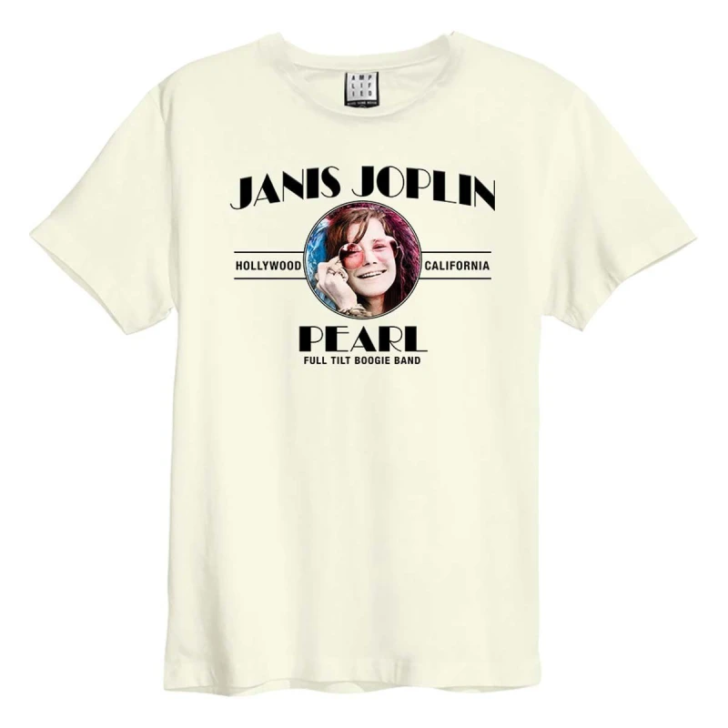 Image of Amplified Amplified Men 50th Anniversary Janis Joplin T-Shirt in White Size: X-Small White XS Male 5063107764249