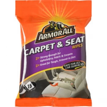 image of Armor All Carpet & Seat Wipes Pack of 15