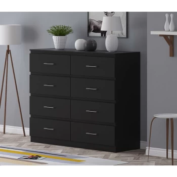 Image of Fwstyle - Tromso 8 Drawer Chest - Matt Black - Black