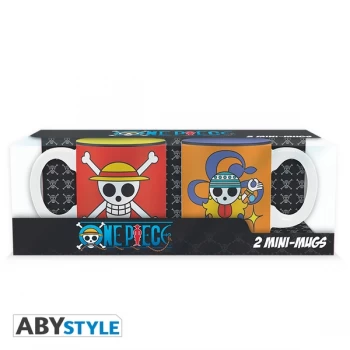 Image of One Piece - Luffy & Nami Emblems Espresso Mugs
