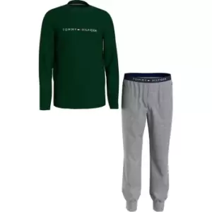 Image of Tommy Hilfiger Basic Ls Pant Jersey Set - Green