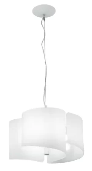 Image of Imagine Curved Glass Ceiling Pendant, White, E27