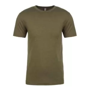 Image of Next Level Mens Tri-Blend Crew Neck T-Shirt (XS) (Military Green)