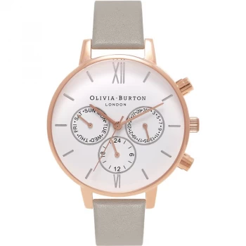 Image of Chrono Detail Rose Gold & Grey Watch