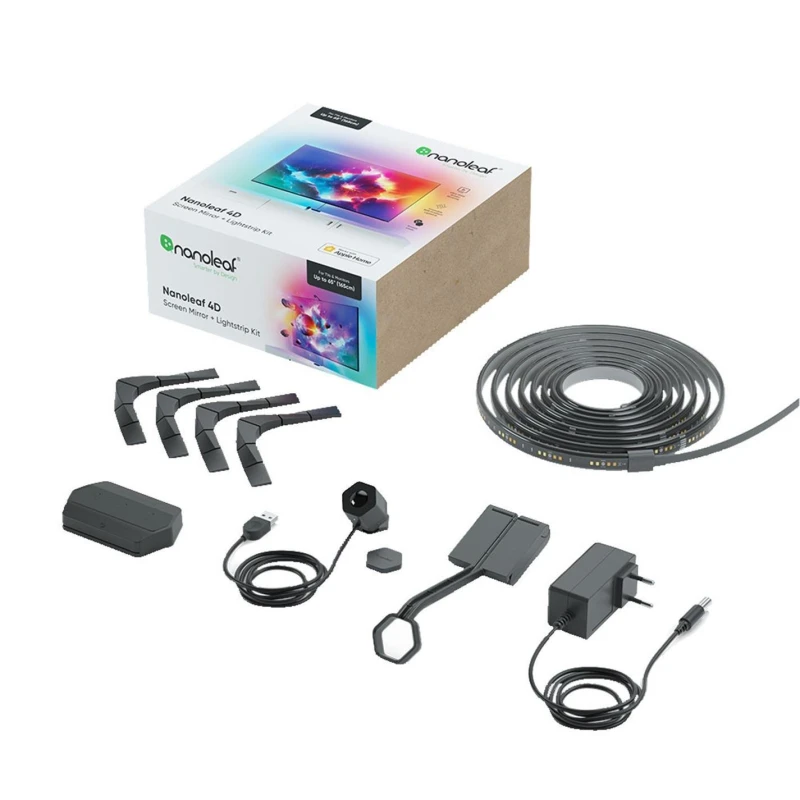 Image of NANOLEAF 4D Smart Screen Mirror Camera & Light Strip Kit - Black 4897105333821