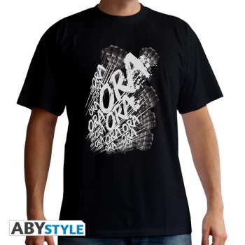 Image of Jojo'S Bizarre Adventure - Ora Mens Small T-Shirt - Black