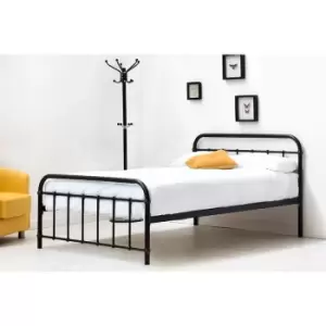 Image of Henley Black Victorian Style Metal Double Bed Frame 4ft6 - Black