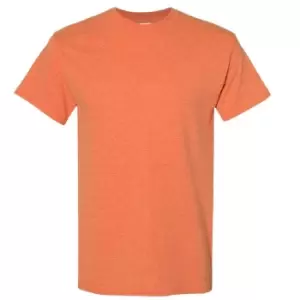 image of Gildan Mens Heavy Cotton Short Sleeve T-Shirt (Pack Of 5) (S) (Sunset)